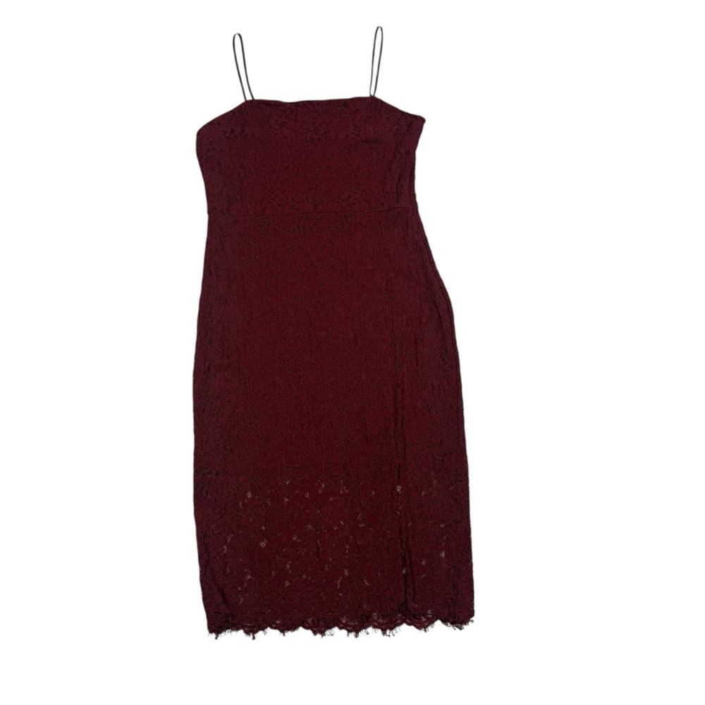 Express Deep Red Lace Dress